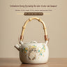Ru Ware Cute Cat Loop-handled Teapot Shopway.
