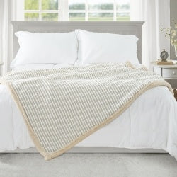 Lamb Wool Blanket Gray White Shopway.