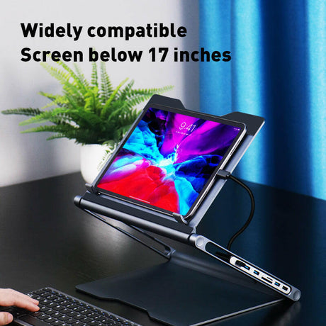 Laptop Stand With 8-in-1 Docking Station - Shopway