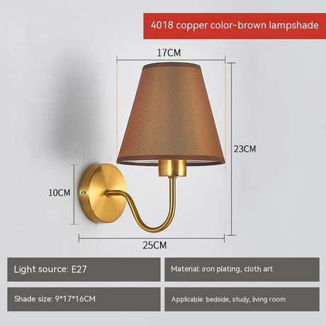 American Fabric Bedroom Bedside Wall Lamp Shopway.