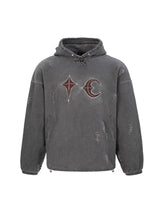 Heavy Washed And Worn Destroyed Casual Hooded Sweater Shopway.