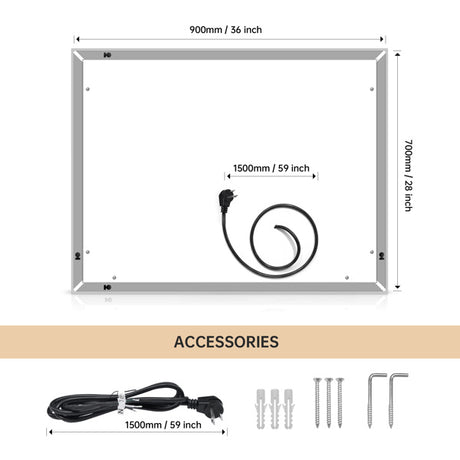 LED Light Bathroom Wall Mounted Mirror Shopway.