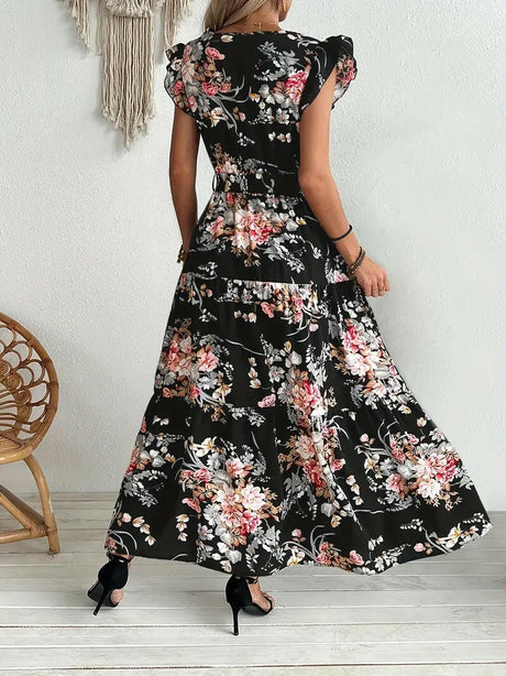 Black Floral Dress Flower Print Shopway.