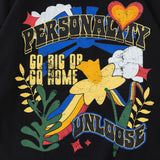 Creative Pattern Floral Print Hooded Pullover Sweatshirt Shopway.