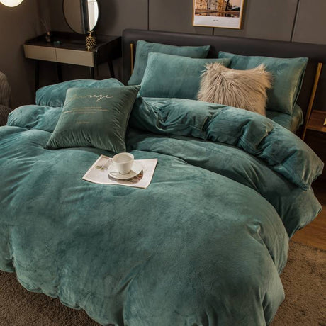 Double Bed Surface Plus Flange Flannel Product Three Thick Bed Sets Shopway.