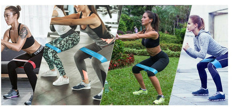 Resistance Bands Set Or Singles Exercise Glutes Yoga Pilates Home Gym Workout Fitness - Shopway