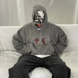 Heavy Washed And Worn Destroyed Casual Hooded Sweater Shopway.