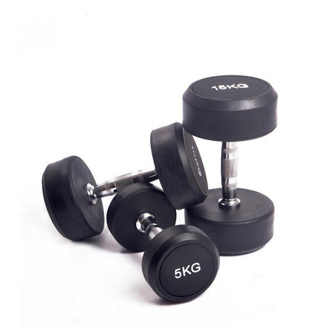 Cast Iron Rubberized Round Head Fitness Dumbbells Shopway.