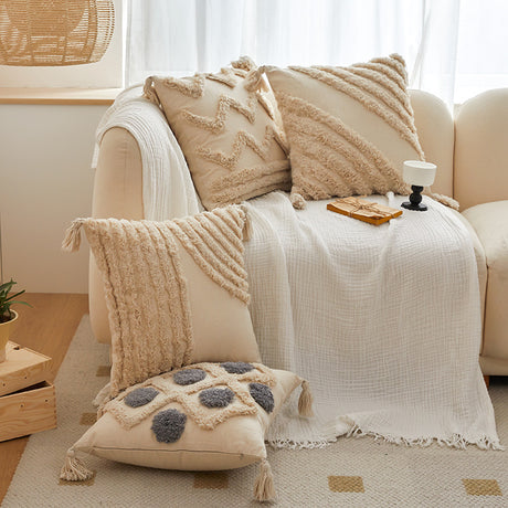 Plush Tassels And Quiet Bohemian Style Pillowcases Shopway.