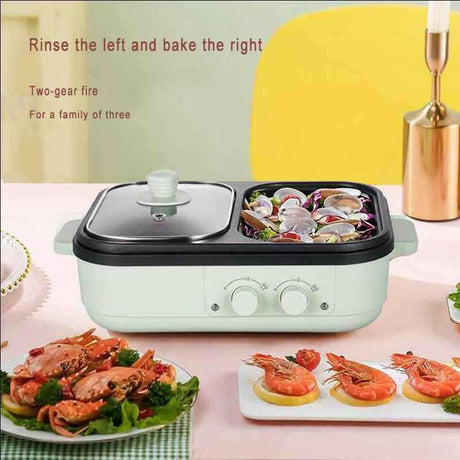 Roast All-in-one Pot Household Multi-functional Cooking Pot Electric Roaster Pan Shopway.