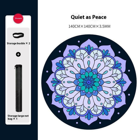 Natural Rubber Round Yoga Mat Professional - Shopway