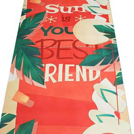 Suede folding portable non slip yoga mat - Shopway