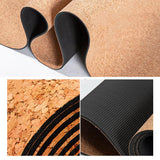 TPE Cork Yoga Mat Tasteless Non-slip Beginner Yoga Gym Mat Thicken - Shopway
