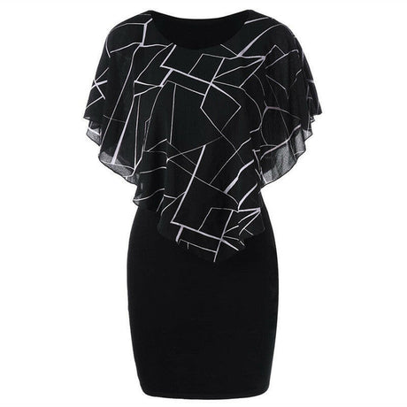 Geometric Patchwork Casual Loose Dresses Shopway.