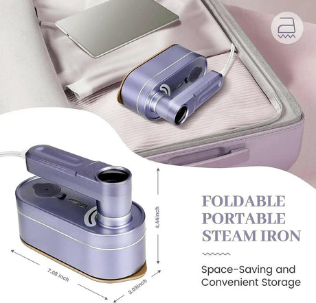 Foldable Garment Steam Iron With Digital Screen 2 In 1 Dry And Wet Ironing Handheld Clothing Steamer Small With 8 Preset Steam Shopway.