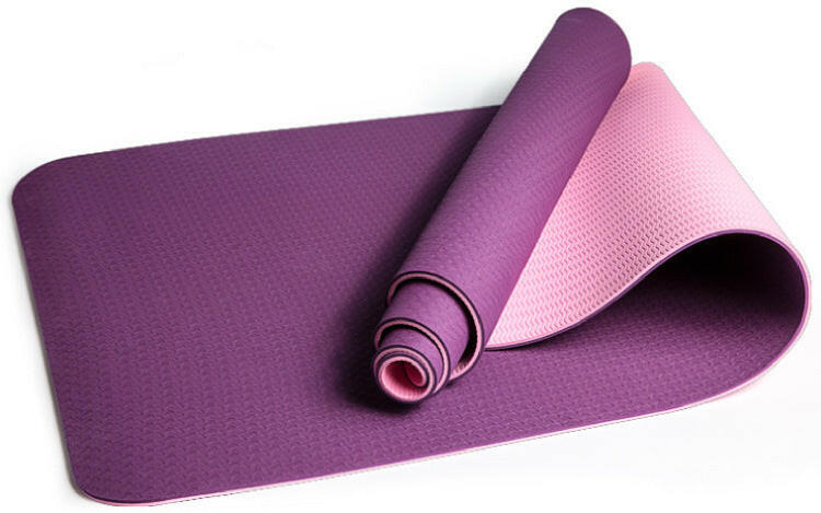 Lengthened Non-Slip Two-Color Yoga Mat Fitness Mat - Shopway