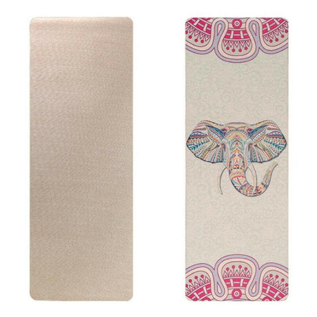 Natural rubber linen yoga mat - Shopway