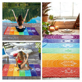 Printed Bath Towel Tassel Colorful Yoga Mat - Shopway