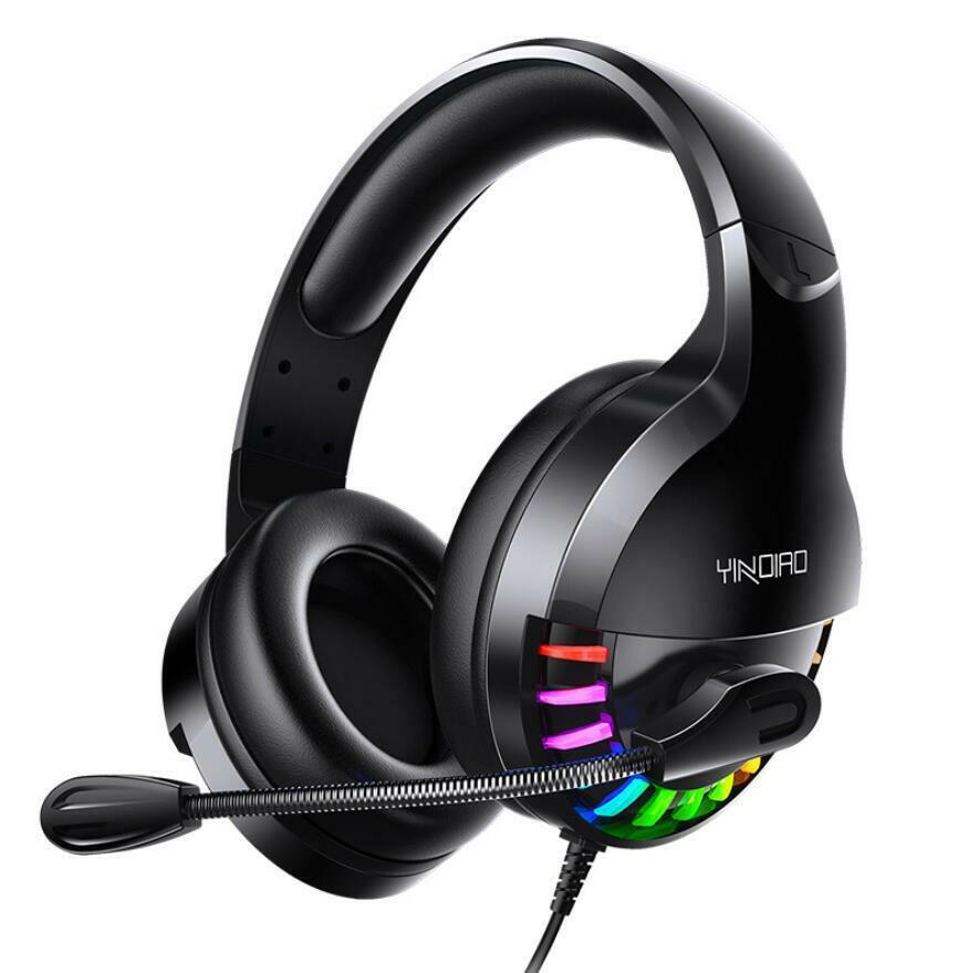 Wired Gaming Headset With ,Icrophone Sound Card Line Control Shopway.