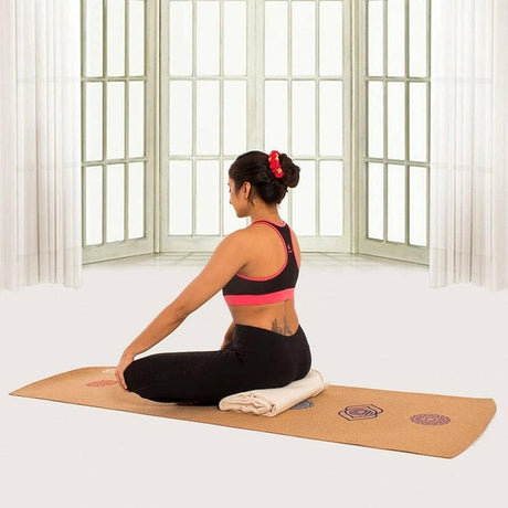 7 Chakra Cork Yoga Mat - Shopway