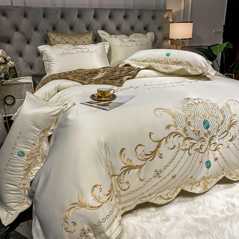 Ice Silk Quilt Sets Bed Sheets Bedding Four-piece Set - Shopway