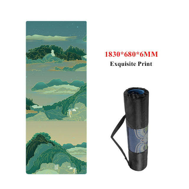 Suede Printed Tpe Double Yoga Mat - Shopway