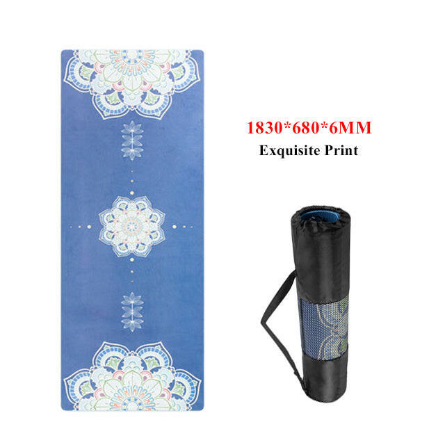 Suede Printed Tpe Double Yoga Mat - Shopway