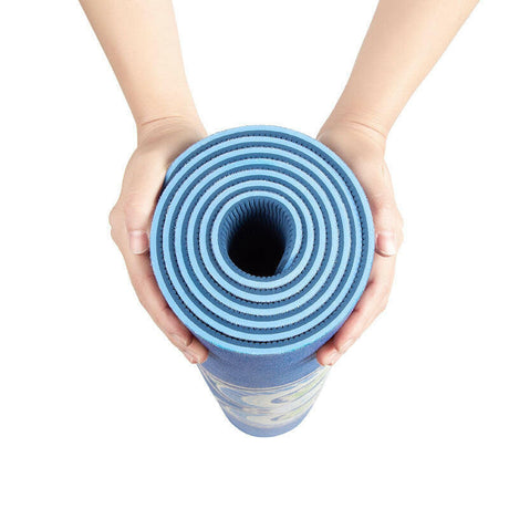 Suede Printed Tpe Double Yoga Mat - Shopway