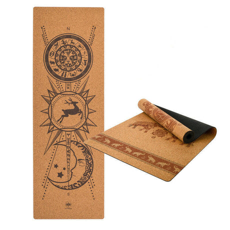 Natural Rubber Yoga Mat Cork Yoga Mat - Shopway