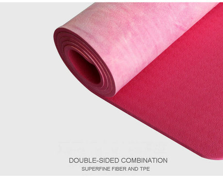 Tie-dyed Natural Rubber Yoga Mat Suede Sublimation Transfer Yoga Mat - Shopway
