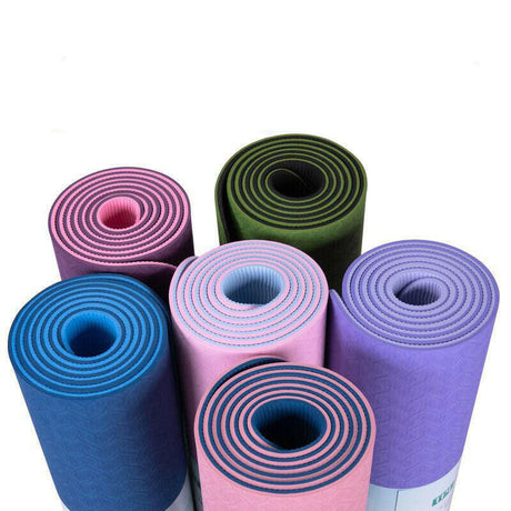 Yoga Mat Two-Color 6Mm Posture Line Yoga Mat Fitness Mat - Shopway