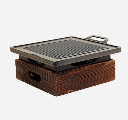 Wooden Seat Korean Style Grill Pan Grill Household Smokeless Shopway.