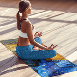 Natural Rubber Suede Yoga Mat 1.5mm Folding Fitness Dance Yoga Mat Cross-border Custom Printing - Shopway