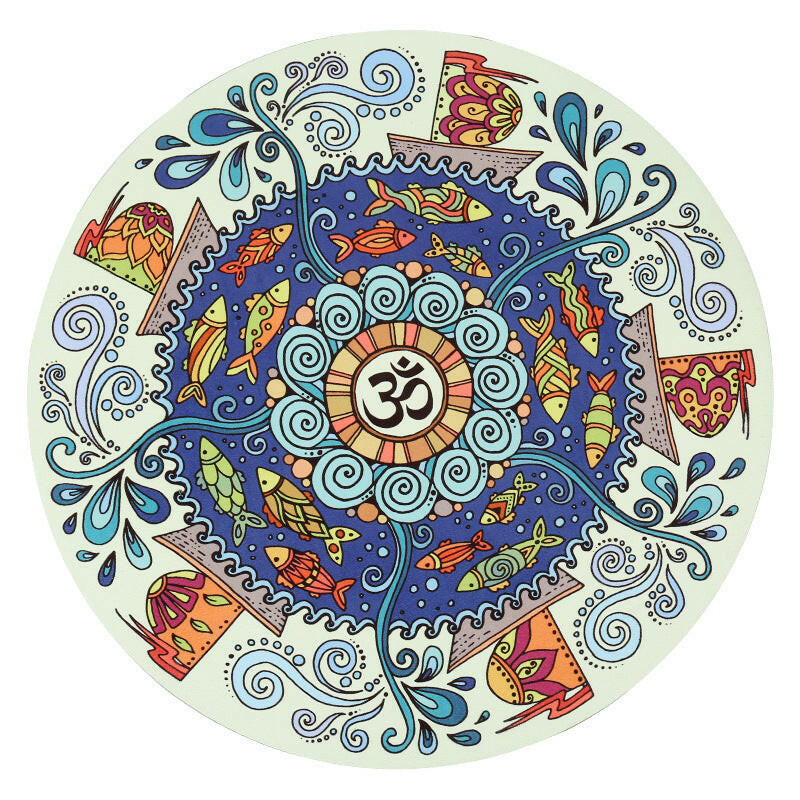 Nagudi Small Round Mat Yoga Mat Non-slip Natural Rubber - Shopway
