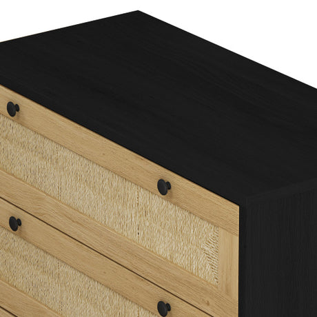 3 Drawer Storage Cabinet Rope Woven Drawer, Suitable For Bedroom, Living Room, Dining Room, Hallway Shopway.