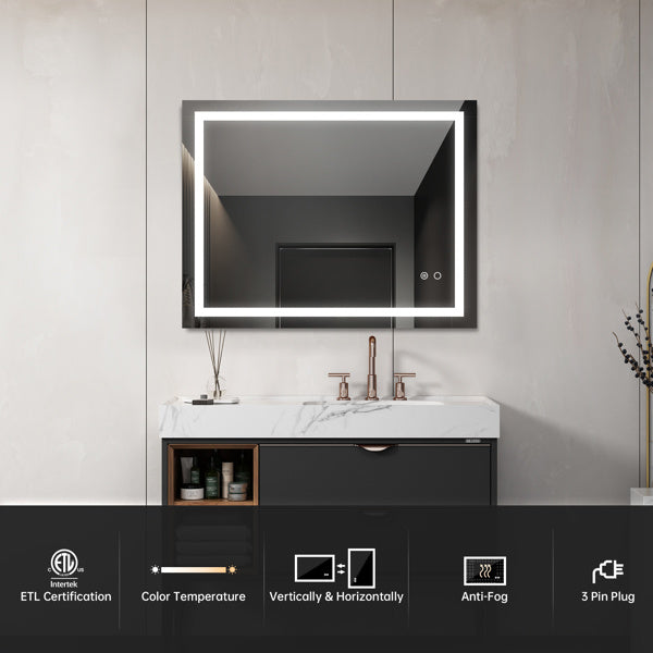LED Light Bathroom Wall Mounted Mirror Shopway.