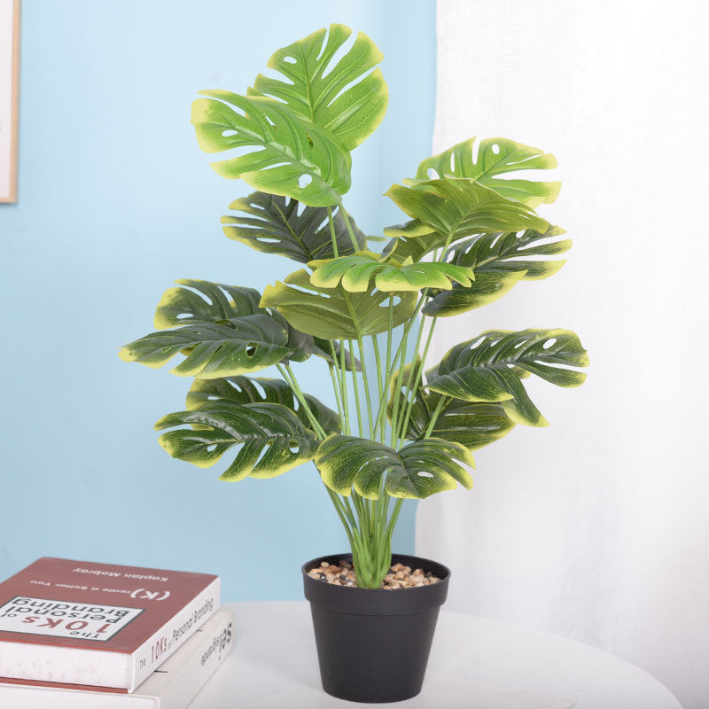 Artificial Flower Green Plant Monstera Plant Flower Indoor Shopway.