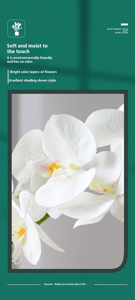 Phalaenopsis Potted Plant Finished Artificial Flower Tabletop Foyer Placement Shopway.