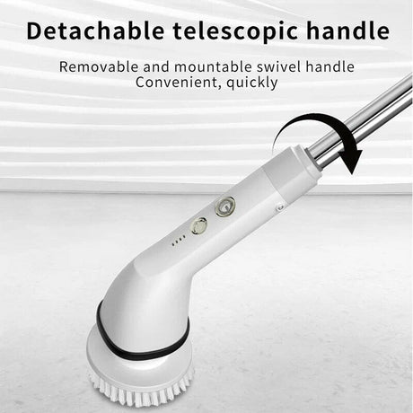 7 In 1 Wireless Electric Cleaning Brush Multifunctional Adjustable Handled Cleaning Brush For Kitchen Bathroom Fish Tank Shopway.