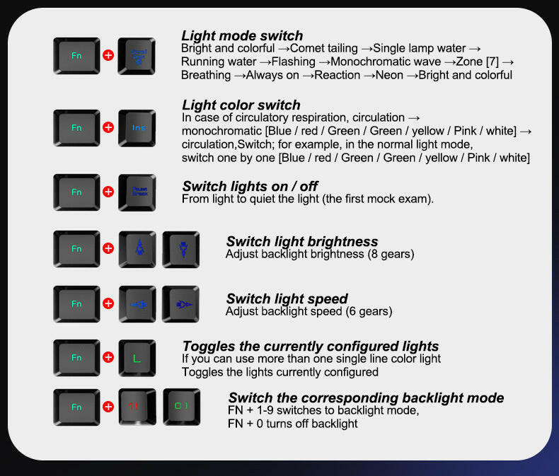 Kuiying T6RGB Luminous Keyboard And Mouse Set - Shopway
