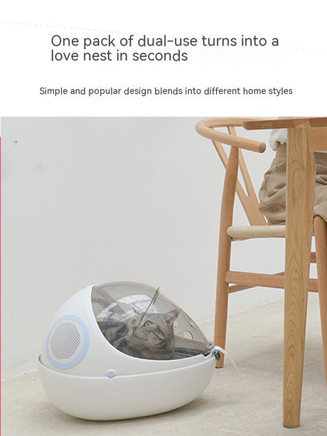 Breathable Egg Shell Capsule Cat Nest Portable Backpack Shopway.