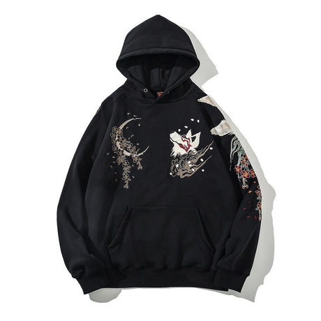 Men's Hoodie Sweater Chinese Style Full Width Embroidery Shopway.