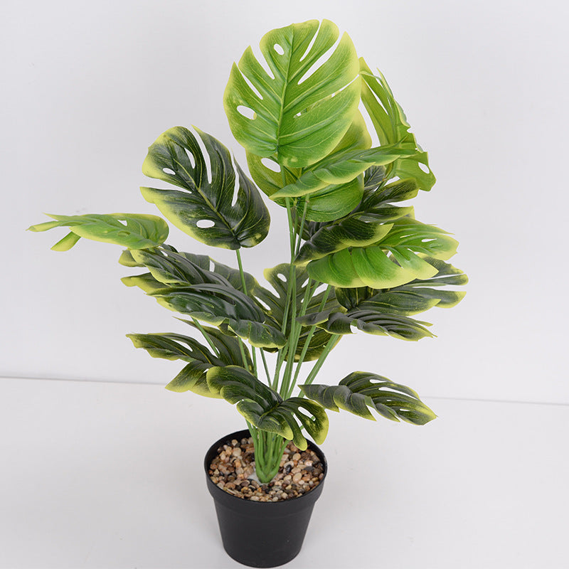 Artificial Flower Green Plant Monstera Plant Flower Indoor Shopway.