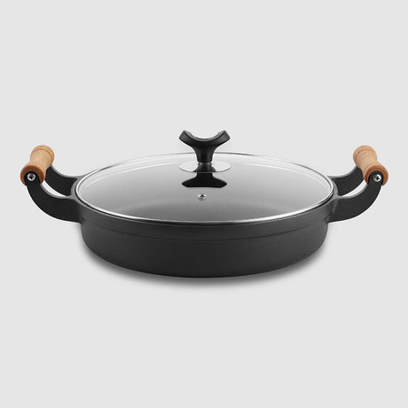 31cm Cast Iron Pot Thickened Binaural Pan Uncoated Shopway.