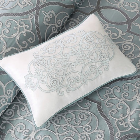 12 Piece Comforter Set With Cotton Bed Sheets Blue King Shopway.