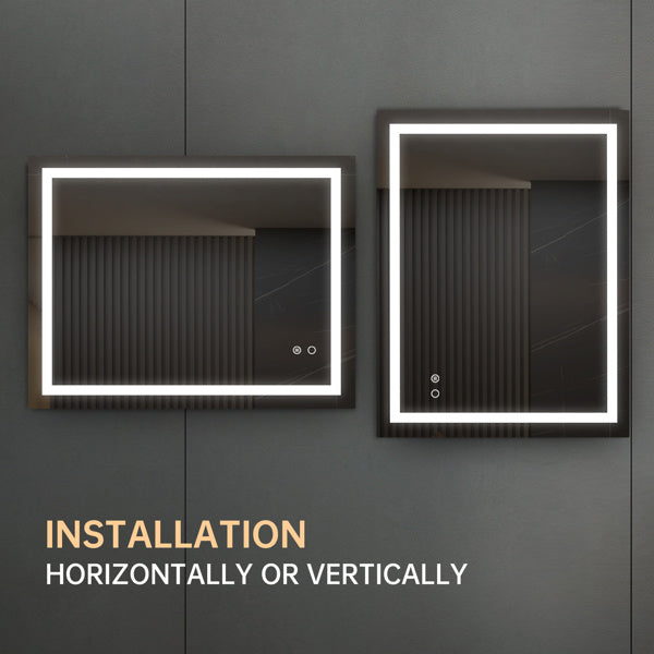 LED Light Bathroom Wall Mounted Mirror Shopway.
