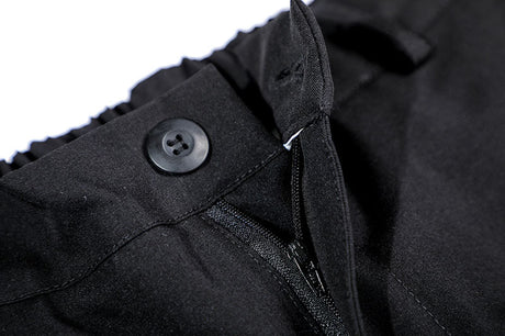 Zipper Front Split Loose Straight Trouser Pants Shopway.