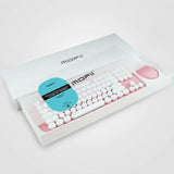 Wireless Keyboard And Mouse Set Girls Color Retro - Shopway