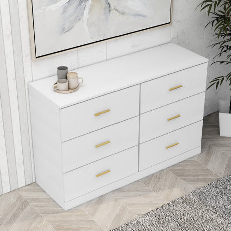 Modern White 6-drawer Bedroom Dressing Table Shopway.