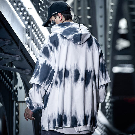 Tie-dye asymmetric hoodie Shopway.